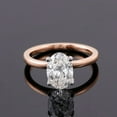 thumbnail image 3 of solitaire jewels 2.5CT Oval Moissanite Solitaire Engagement Ring For Women, 18K Rose Gold, 3 of 7