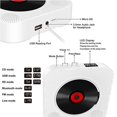 thumbnail image 5 of Reproductor De Cd Montable En La Pared Con Pantalla Digital Bluetooth Home Audio Boombox Usb Mp3 Reproductor De Música Regalo Para Niños Amigos Kearding EL016644-02, 5 of 5