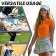 thumbnail image 7 of Binienty Orange Golf Shirt for Couple Relaxed Classic Fit Moisture Wicking Couple Shirt with Quarter Zip Versatile Short Sleeve Athletic Tops for Golf Running Sports, 7 of 7