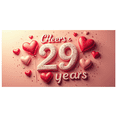 thumbnail image 3 of LUUFILx Cheers to 29 Years Banner Background Heart Backdrop Party Decoration Celebration Supplies Birthday Wedding Anniversary Valentine's Day Event, 3 of 7