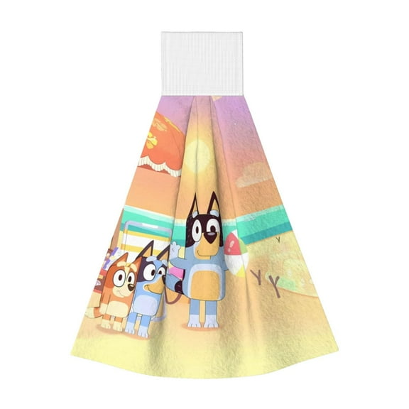 Johaoi Bluey Print Hand Bath Towels,Decorative Bathroom Towels for Gym Shower Hotel and Spa,14'' x 15''