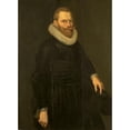 thumbnail image 2 of Cornelis van der Voort 18x24 Black Ornate Framed Double Matted Museum Art Print Titled: Portrait of Dirck Hasselaer (1614), 2 of 5