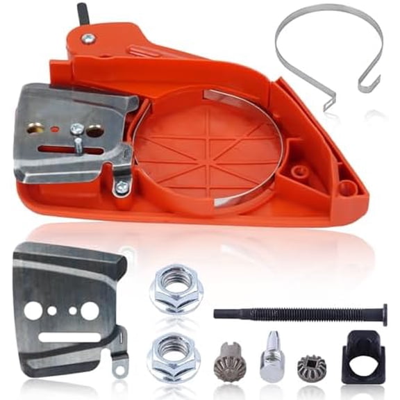 P021017220 Chain Brake Cover for Echo CS-370 CS-400 Shindaiwa 402S Chainsaw with CS-400 Chain Bar Tensioner Adjuster Kit Brake Band Bar Nut Replace C032000281 C032000280 P021017220$$Tools