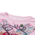 thumbnail image 4 of Long Sleeve Tops for Women with Flower Heart Chain Wings Print, 4 of 9