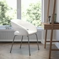 thumbnail image 3 of Flash Furniture Fusion Series Adult LeatherSoft Upholstered Retro Side Reception Chair, White, 3 of 13