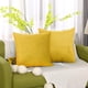 thumbnail image 4 of 2 uds de almohada de almohada de para sofá cama de cojines hogar mitorio sala de decoración 18x18 , Amarillo claro perfecl Funda de almohada, 4 of 8