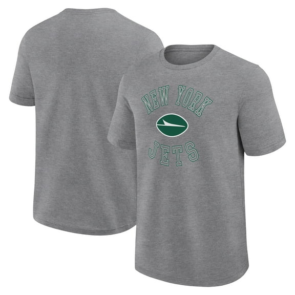 Men's Logo Athletic Heather Gray New York Jets Success T-Shirt