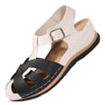 thumbnail image 2 of DIVVce Closed Toe Cross Strap Wedge Sandals For Women Adjustable Buckle Casual Summer Footwear, 2 of 8