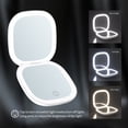 thumbnail image 5 of ZZwxWA 50% Off Clear Portable Double-Sided Makeup Mirror With 5X Magnification Foldable Design LED Lighting Rechargeable - A Illuminated Gift Mirror, 5 of 5