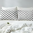 thumbnail image 3 of Erosebridal Gray Checkered Duvet Cover Full White Grey Checkerboard Grid Bedding Set,Geometric Buffalo Plaid Comforter Cover Teen Adults Men Gingham Bed Set(No Comforter), 3 of 5