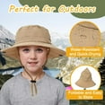thumbnail image 4 of Outdoor Kids Sun Hat UPF 50+ Quick Dry Foldable Bucket Hat Lightweight Adjustable Fishing Safari Hat for Girls and Boys, 4 of 6