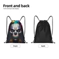 thumbnail image 2 of Yiaed Modern Abstract Colorful Skull C Print Drawstring Bags Drawstring Backpack Bulk String Back Pack Gym Sport Bag-Medium, 2 of 5