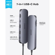 Anker USB C Hub, 7-in-1 Multi-Port USB Adapter for Laptops, 4K@60Hz USB C to HDMI Splitter, 85W Max Power Delivery, 3xUSBA & C 3.0 Data Ports, SD/TF Card, for Type C Devices (Charger Not Included)