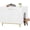 White Gold, variant on Hzuaneri Hidden Cat Litter Box Enclosure, 23.6" Wooden Indoor Cat House, Litter Box Furniture Cabinet for Self-Cleaning Litter Boxes, Black Gold