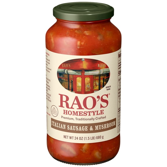 Rao's Homemade Sausage & Mushroom Sauce Made with Italian Tomatoes, 24 oz