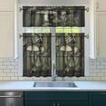 thumbnail image 3 of Mushroom (67) Kitchen Curtain Valance 3 Piece Home Curtains and Valance Set Curtain Sink Window Decor Window Treatment Tier 27.5x36 Length, 3 of 6