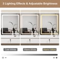 thumbnail image 3 of Aukfa Makeup Vanity Desk with Mirror and Lights, Vanity Table Set, White, 3 of 10