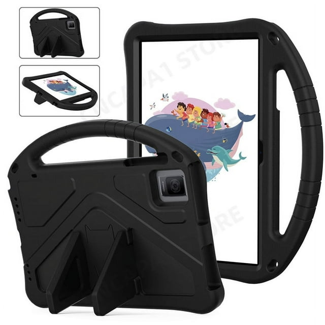 Portable Funda with Rear Kickstand For TCL TAB 10 Gen 2 Case 8496G 10.36" Tablet PC EVA Foam Shockproof Protector Cover Kids Case only-BK TAB 10 Gen 2 8496G