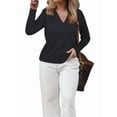 thumbnail image 2 of Women'S Soft Cropped Cardigan Casual Shawl Sweater Top Black XXL, 2 of 8
