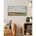 thumbnail image 3 of Drsoum Vintage Wall Art White Clouds Over Vast Grassland Landscape Painting Retro Meadow Scenery Farmhouse Kitchen Living Room Decor 8x16in Natural Framed, 3 of 7