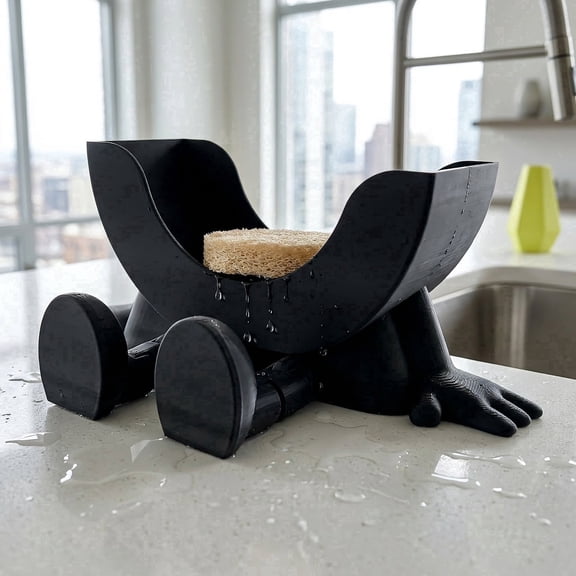 RAMROUND Kitchen Flexible Sink Caddy Box Set, Black