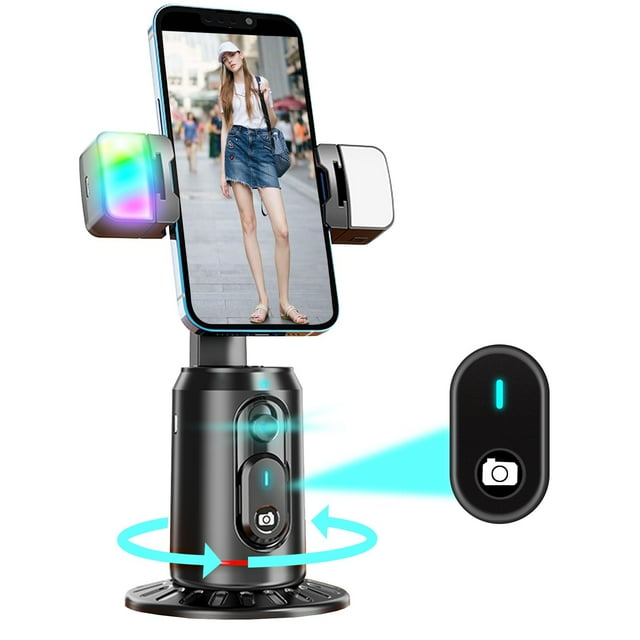 Trípode de seguimiento facial automático Crienten, rotación de 360°, negro