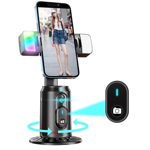 Trípode de seguimiento facial automático Crienten, rotación de 360°, negro