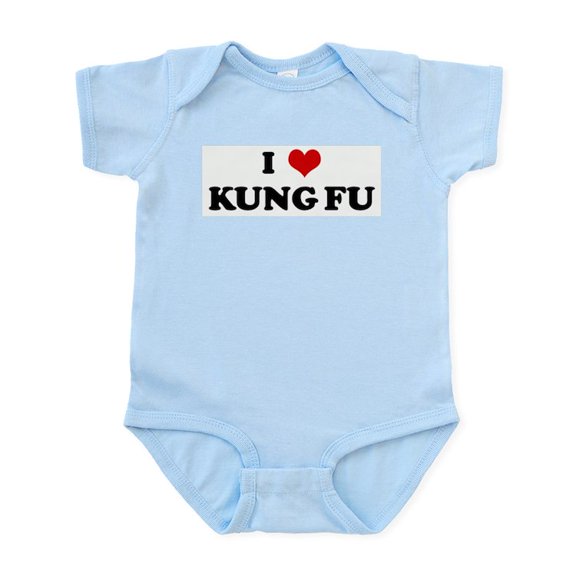 CafePress - I Love KUNG FU Infant Bodysuit - Baby Light Bodysuit, Size Newborn - 24 Months