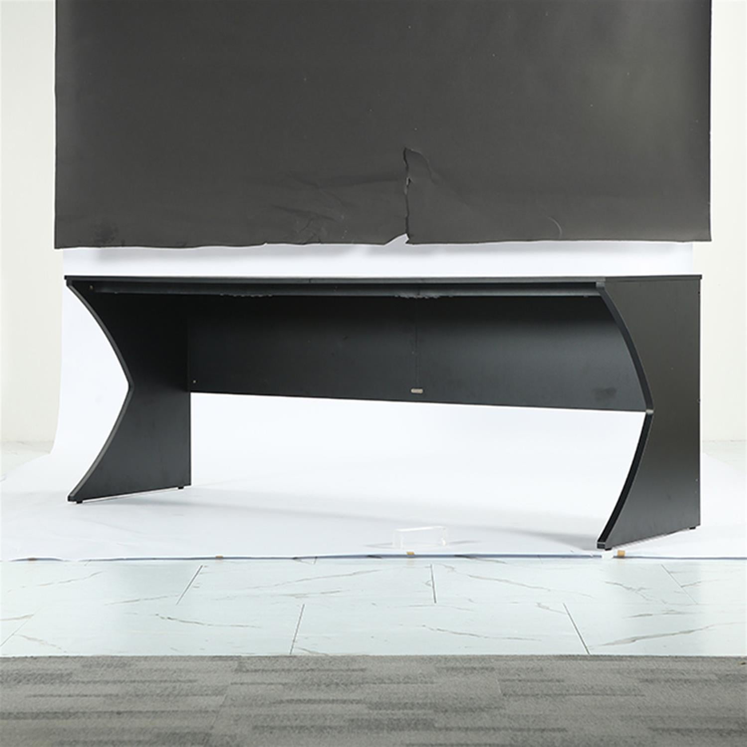 Demi Bonn 78" Two-Person Desk, Long Executive Computer Desk Writing Desk for Home Office, Living Room Furniture, Black