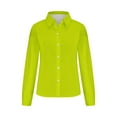 thumbnail image 2 of TKLPEHG Dressy Tops for Women Lapel Button Shirt Fashion Solid Color Casual Lightweight Comfy Long Sleeve T Shirt Loose Fall Tops Blouses Pullover (Yellow,S), 2 of 5