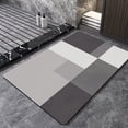 thumbnail image 2 of Nvzi Bathroom Rug Mat, Non-Slip Plush Shaggy Bath Carpet, Machine Wash Dry, Bath Mats for Bathroom Floor, Tub and Shower, Bathroom Runner BathMatAccessories Decor, Gray Black,16*24inch, 2 of 5