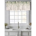 thumbnail image 4 of Eucalyptus Leaves Curtain Valances for Windows, Farmhouse Botanical Vines Butterfly Kitchen Valance Window Treatment, Light Filtering Block Curtains for Bathroom/Bedroom/Living Room 60'' x 18'', 4 of 9