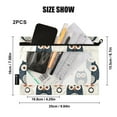 thumbnail image 3 of Navy Blue Cute Owls 2 Pack Pencil Pouch for 3 Ring Binder Smooth Zipper Folders with Pockets Clear Window Pencil Case, 3 of 6