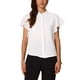 thumbnail image 1 of CAMISA DE BOTONES DELANTEROS CON MANGAS RIZADAS Y CUELLO ALTO PARA MUJERES CHIC DE OFICINA S BLANCA, 1 of 6