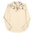 thumbnail image 4 of Long Sleeve Shirts for Women Elegant Tie Neck Blouse Long Sleeve Soft Tunic Top with Bow Detail Outfits Modern, 4 of 9