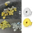 thumbnail image 3 of 10 Pack Round Disc Earring Stoppers Plugs Metal Earrings Back Secure Ear Studs Closures Clasps for Heavy Earrings, 3 of 18