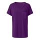 thumbnail image 4 of Fiudx Ofertas Flash Del Día Camiseta de Manga Corta con Cuello En V y Bolsillos Informales para Mujer, 4 of 4