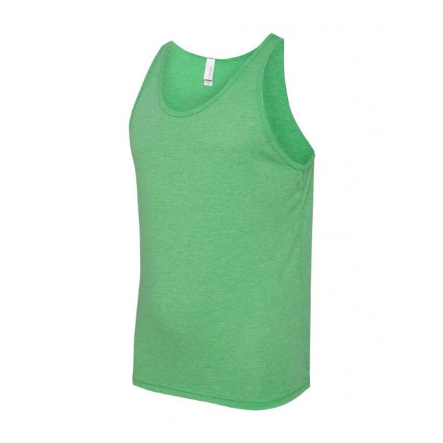Unisex Jersey Tank - Green Tri-Blend - Medium