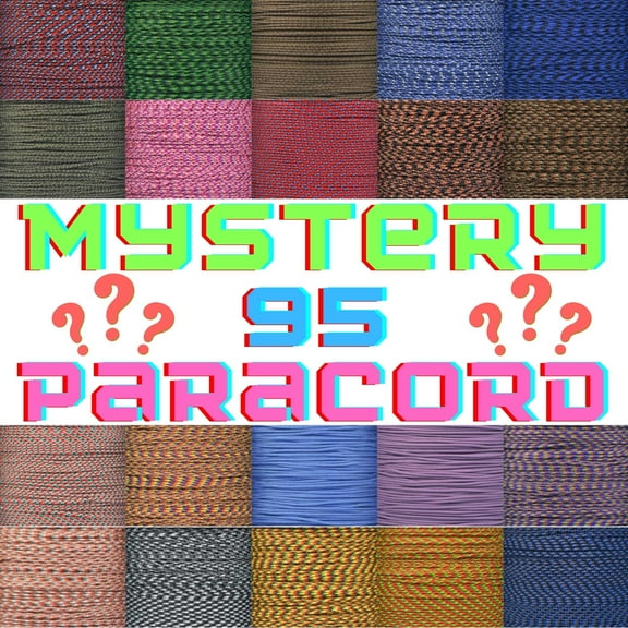 Type 1 95lb Paracord | Mystery 1000 ft Spools | Random Color | Survival, Craft, & Jewelry Cord