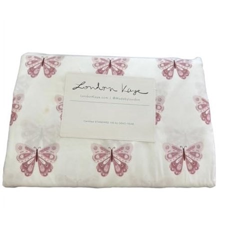 London Kaye Sheet Set Pink Butterfly, Twin XL