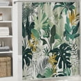 thumbnail image 6 of Orinice Tropical Plants Shower Curtain Green Botanical Palms Monstera Leaf Banana Leaves Spring Rustic Farmhouse Bathroom Accessories Decor Set with Hooks  60x72, 6 of 7