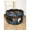 thumbnail image 1 of 1pc Oxford Fabric Eight-Sided Pet Cage Bed With Mesh Breathable Panels Suitable For Indoor & Outdoor Use For Small & Medium-Sized Pets, 1 of 4