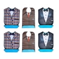 thumbnail image 1 of 6X Adult Mealtime Printing Bib Crumb Machine Washable for Men Patients Easy to Clean, 1 of 9