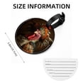 thumbnail image 5 of Thanksgiving Turkey 2pcs PU Leather Round Bag Tags Suitcase Handbag Tags with Privacy Cover and Name ID Tag for Travel Luggage, Handbags, Backpacks, School Bags, 5 of 6