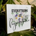 thumbnail image 6 of Zomyto 5x5 In Country Everything is Figureoutable Artwork Wooden Box Sign Rustic Farmhouse Style Floral Decor Quote Wood Block Plaque Decor, 6 of 6