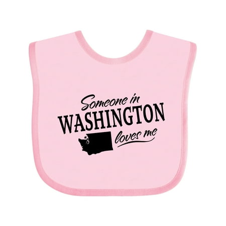 

Inktastic Someone in Washington Loves Me Gift Baby Boy or Baby Girl Bib