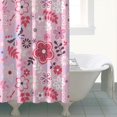 thumbnail image 4 of Waterproof Beautiful Colorful Floral Shower Curtain 72x72 Inch Boho Style Polyester Unique Shower Curtain for Bathroom Hotel Home Decor with 12 Plastic Hooks, 4 of 5