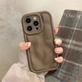 thumbnail image 1 of Glossy 3D Meteorite Texture Plating Silver Phone Case For iPhone 14 13 12 15 Pro Max 11 Camera Protective Metal Color Back Cover, 1 of 7