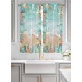 thumbnail image 2 of Ocean Coastal Bathroom Window Curtain, Summer Nautical Beach Coral Starfish Light Filtering Coffee Kitchen Curtains, Bedroom Living Room Curtains 2 Panel 84"x63", 2 of 6