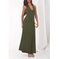 thumbnail image 7 of PRETTYGARDEN Holiday Cocktail Dresses for Women Summer Elegant V Neck Halter Backless Wedding Guest Party Midi Dress, 7 of 7